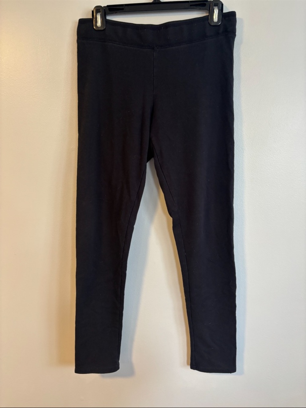 Garage Leggings Black Elastic Waistband Cotton Blend Size Large